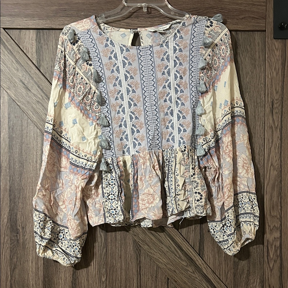 American Eagle Outfitters Multicolor Boho Blouse